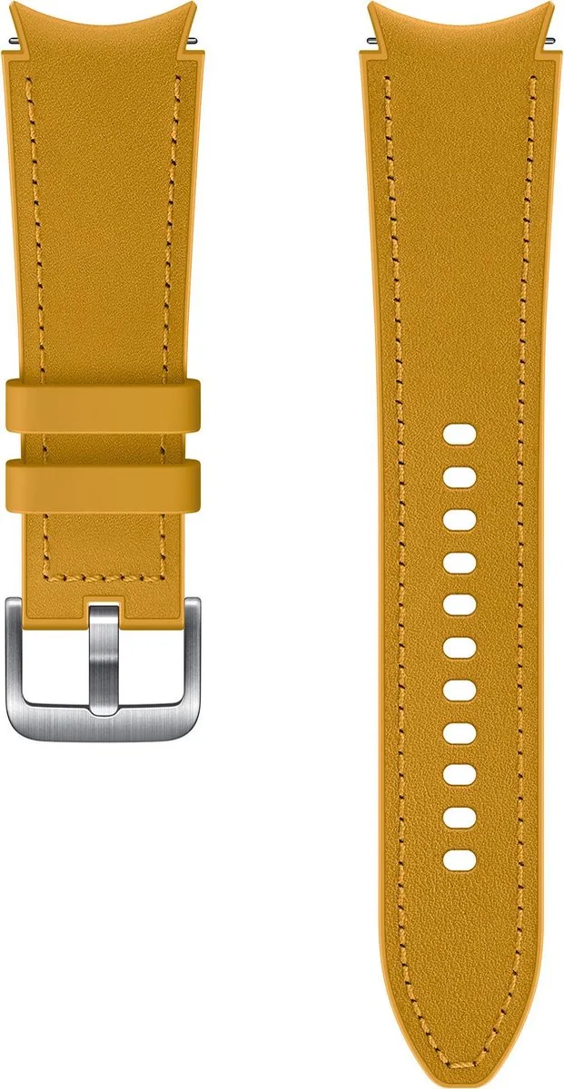 Hybrid Leather Band - Geschikt voor Samsung Galaxy Watch4 - M/L by Samsung in Mustard – product photo