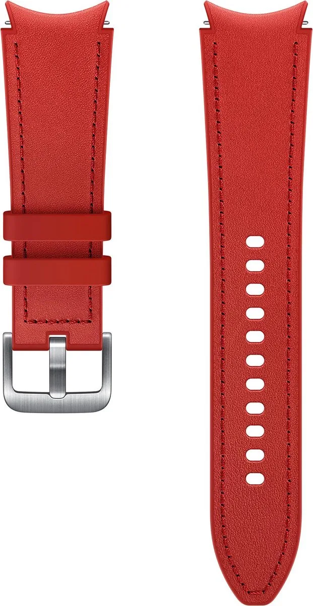Hybrid Leather Band - Geschikt voor Samsung Galaxy Watch4 - M/L från Samsung i Röd – produktbild