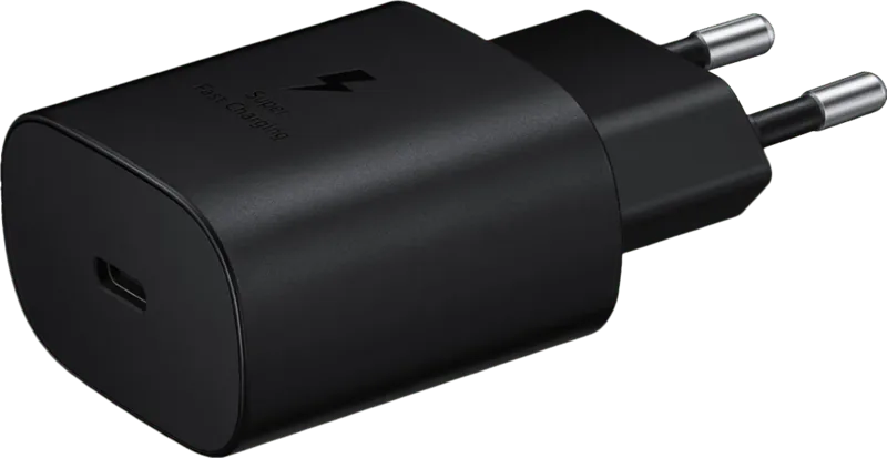 Ladegerät ohne Kabel 25 W Super Fast Charging 2.0 / Power Delivery Schwarz van Samsung – productfoto