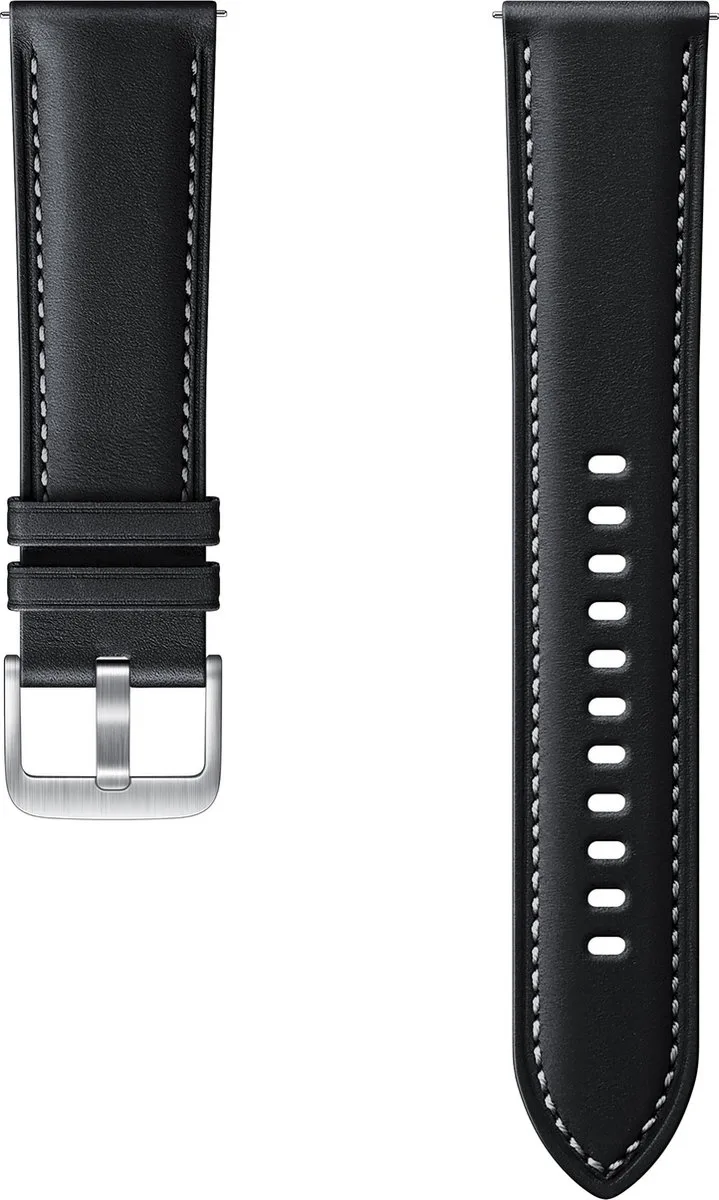 leren bandje - Galaxy Watch 3 (45mm) van Samsung in Zwart – productfoto