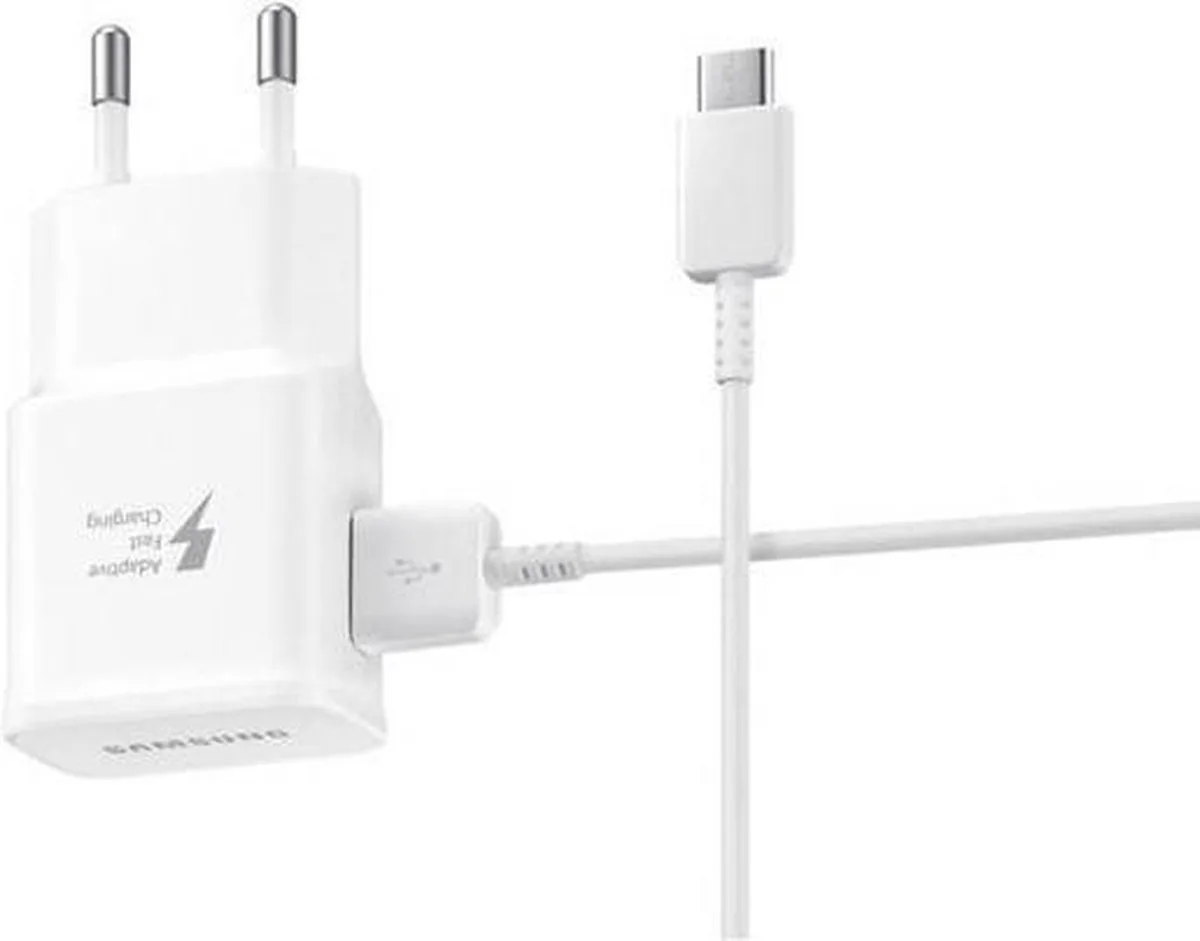 Note 10 Fast Charger wit inclusief Samsung USB TYPE-C kabel 1.2 meter origineel wit van Samsung in Wit – productfoto