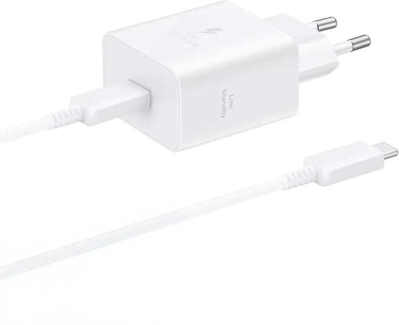 Power Adapter - 45 Watt - USB-C - Wit van Samsung in Met Kabel – productfoto