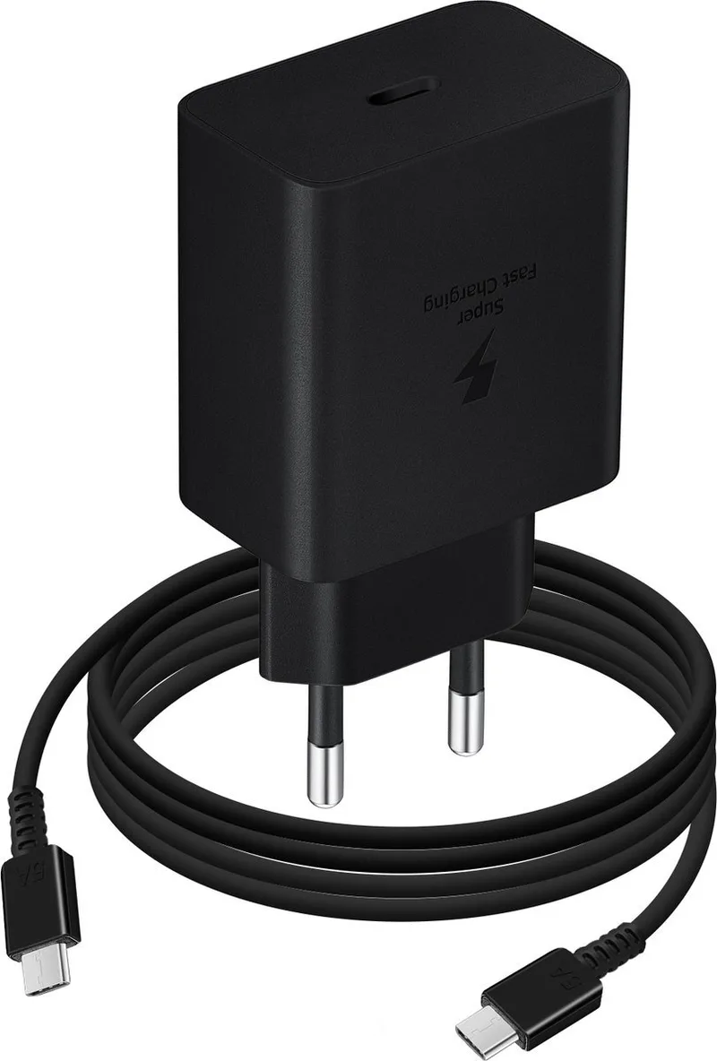 Samsung 45W Power Adapter 220V Lader - incl. USB-C naar USB-C Kabel - 1.8m de Samsung en Noir – photo produit