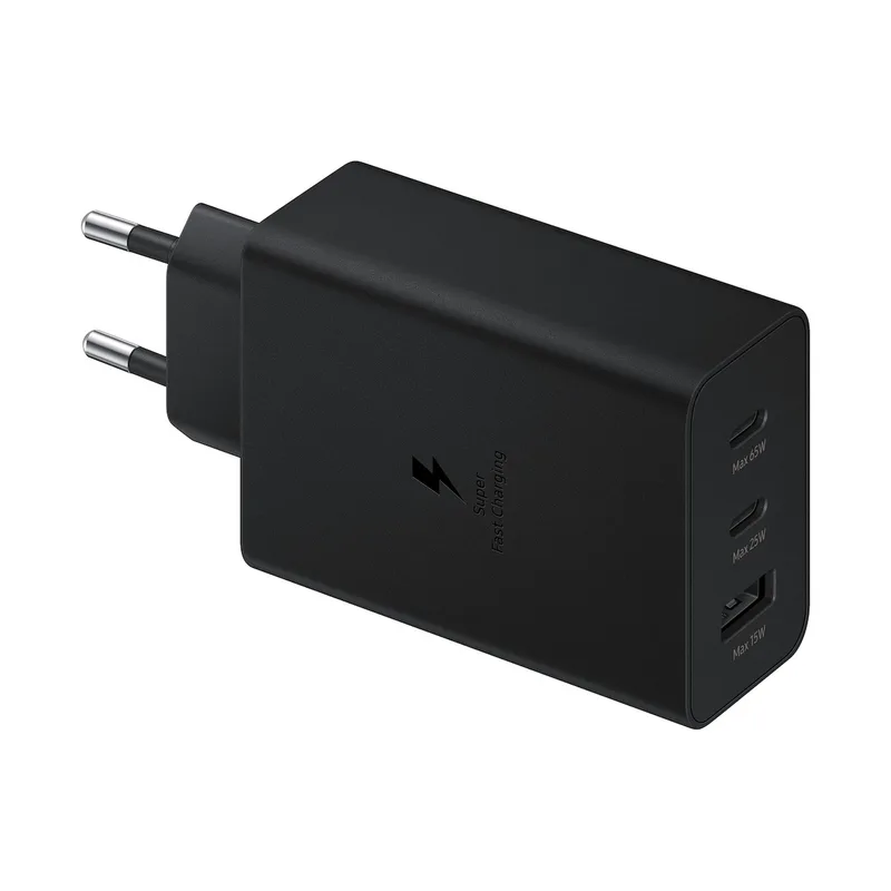Samsung 65W Power Adapter Trio Oplader Zwart van Samsung – productfoto 1 van 2