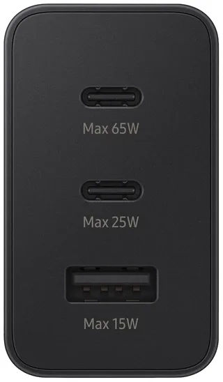 Samsung 65W Power Adapter Trio Oplader Zwart van Samsung – productfoto 2 van 2