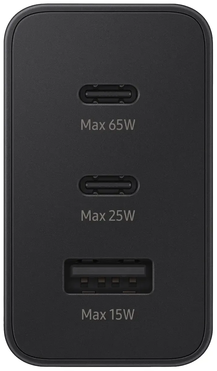 Samsung 65W Power Adapter Trio Oplader Zwart van Samsung – productfoto 2 van 2