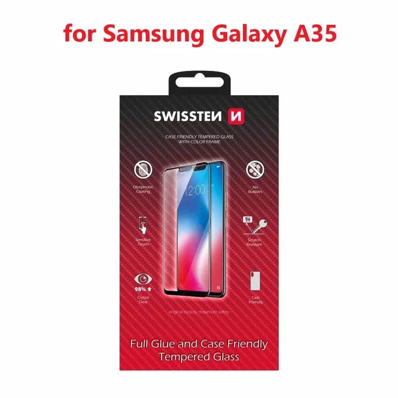 SM-A155F Galaxy A15 4G/SM-A156B Galaxy A15 5G Tempered Glass - Tempered Glass - 54501847 - Full Glue - Black de Samsung – photo produit