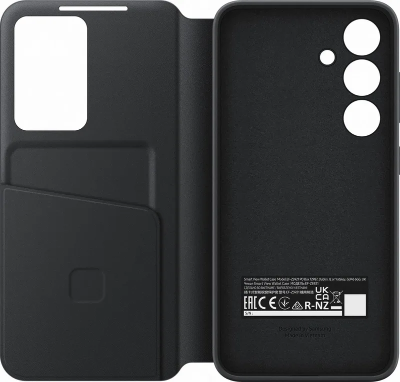 Smart View Wallet Case - Geschikt voor Samsung Galaxy S24 fra Samsung i Sort – produktbillede