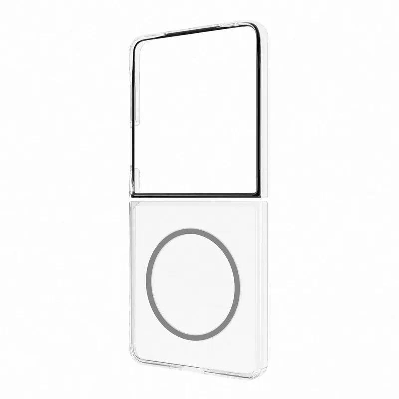 Transparante Magneten Hoesje Voor Galaxy Z Flip7 Transparante Bescherming van Samsung in Zwart – productfoto