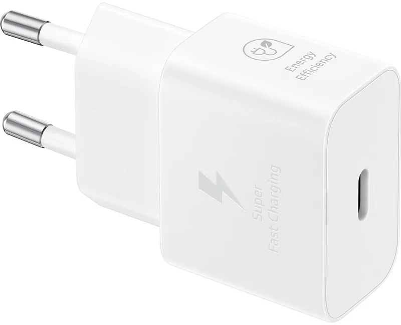 USB-C Energy Efficiency (GaN) 25W - incl USB-C to USB-C Kabel 1m van Samsung in Wit – productfoto