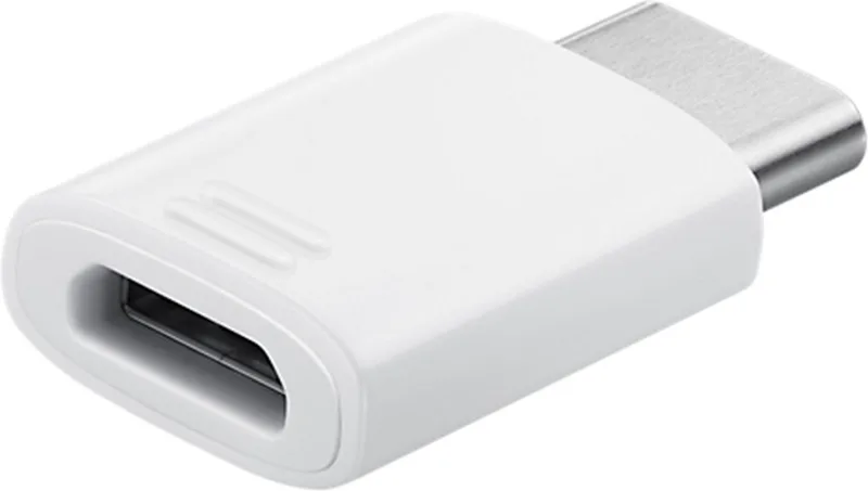 USB-C naar micro USB adapter van Samsung in Wit – productfoto