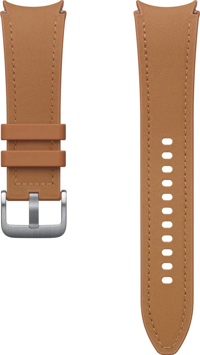 Watch Hybrid Leather Band - Geschikt voor Samsung Galaxy Watch6 (Classic) - M/L - Camel fra Samsung i Brun – produktbillede