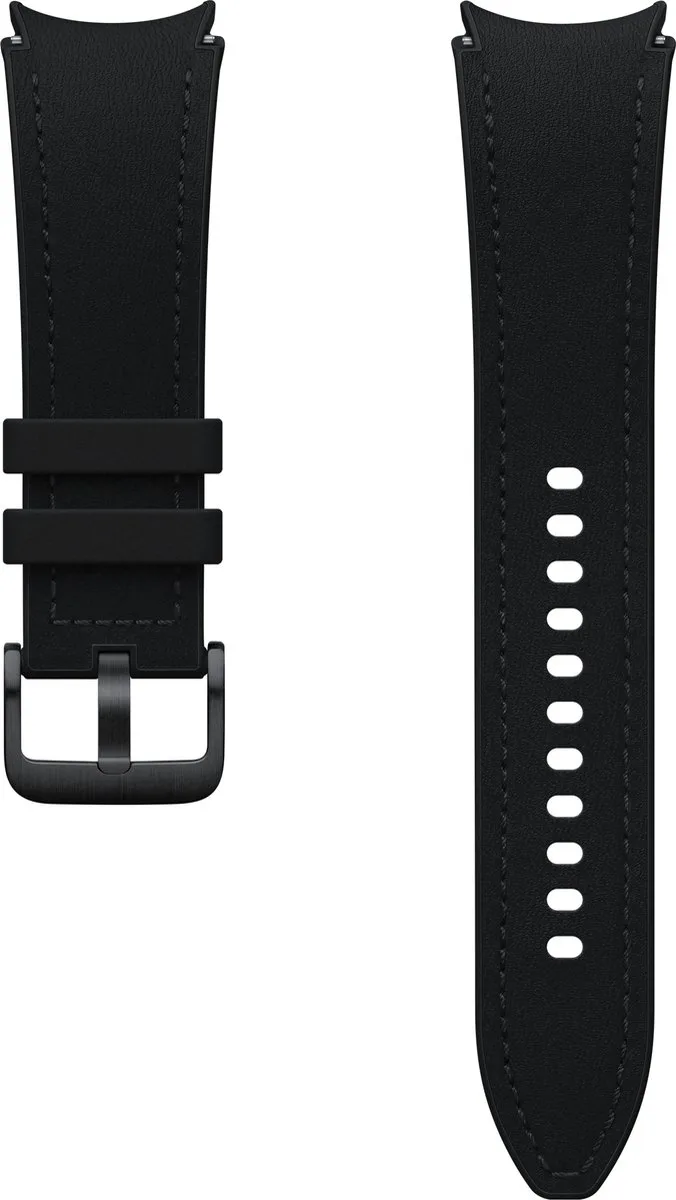 Watch Hybrid Leather Band - Geschikt voor Samsung Galaxy Watch6 (Classic) - S/M - Black de Samsung en Noir – photo produit
