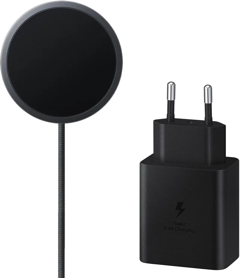 Wireless Magnet Charger 25W + USB-C Snellader 45W - Dark Gray fra Samsung i Grå – produktbillede