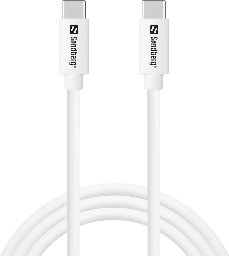 Oplader - USB-C > USB-C - 65W - 1M de Sandberg en Blanc – photo produit