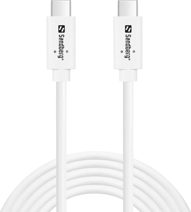 Sandberg - 136-54 - USB-kabel USB 3.2 Gen 2 (3.1 Gen 2) - 2 m - USB C by Sandberg in White – product photo