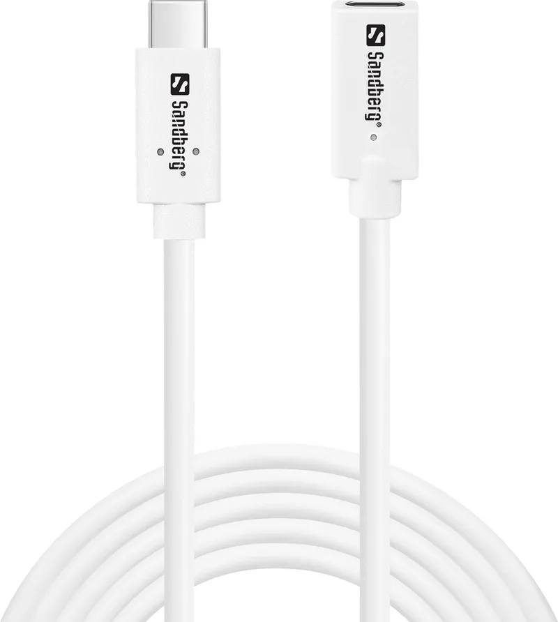Sandberg - 136-55 - USB-kabel - USB 3.2 Gen 2 (3.1 Gen 2) - 2 m - USB C by Sandberg in White – product photo