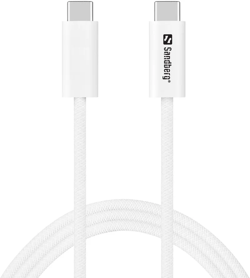 Sandberg 136-56 USB-kabel USB4 Gen 3x2 1 m USB C by Sandberg in White – product photo