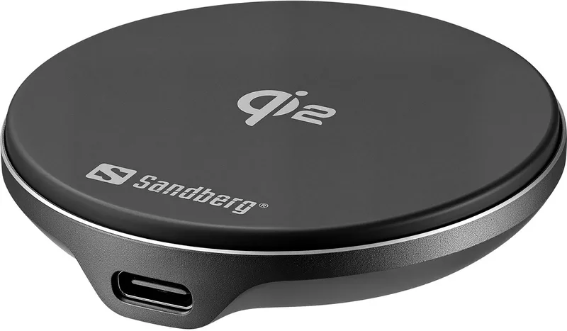 Sandberg 441-61 oplader voor mobiele apparatuur Universeel Aluminium, Zwart USB Draadloos opladen Binnen de Sandberg en Aluminium, Noir – photo produit