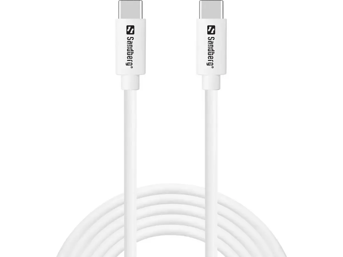 USB-C® Kabel USB 2.0 200 m Weiß 336-53 von Sandberg – Produktfoto