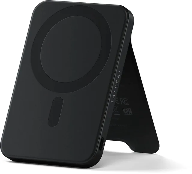 OntheGo Magnetische Qi2 Power Bank met Stand – 5.000mAh Batterijcapaciteit – 20W USB-C Oplaadvermogen – Premium Materialen voor Duurzaamheid
