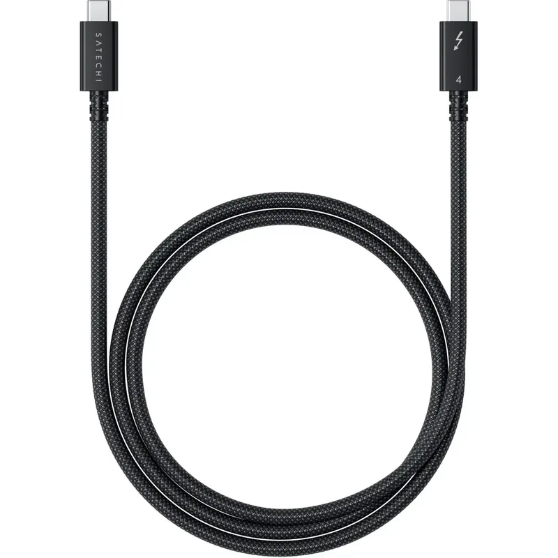 ST-YTB100K Thunderbolt-kabel Thunderbolt 4 USB-C 1.00 m Zwart, Zilver by Satechi in Black, Silver – product photo