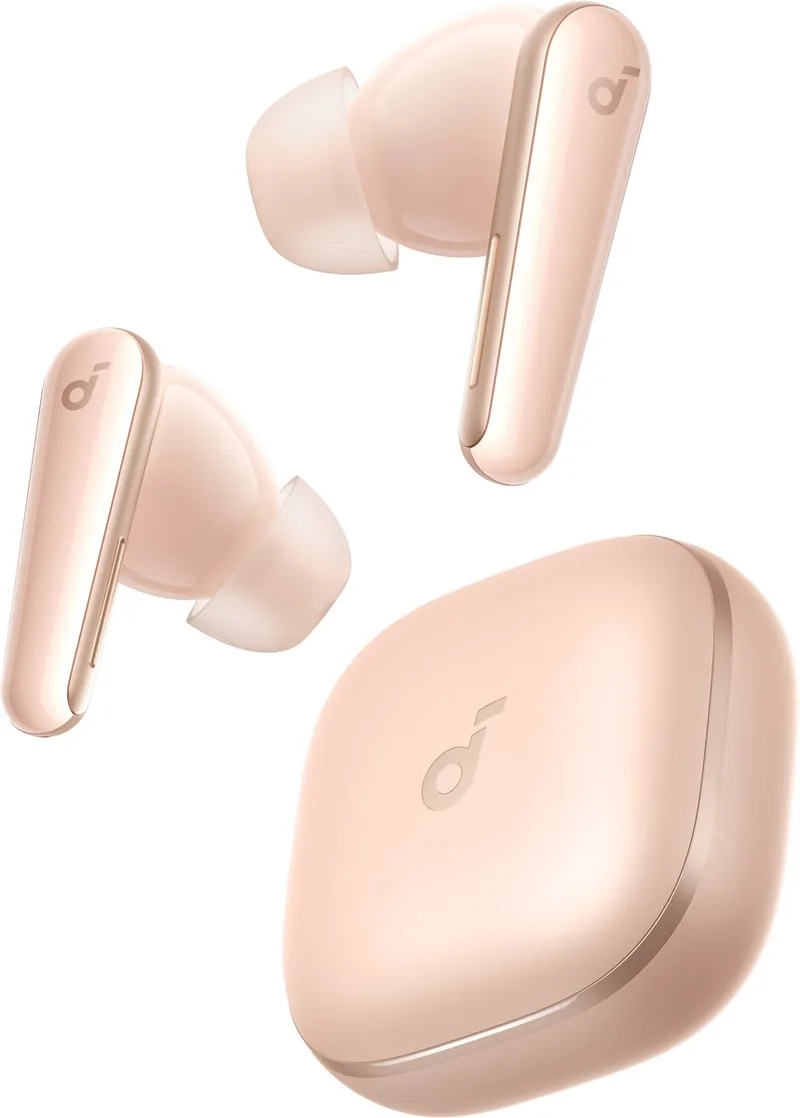 Liberty 5 by Anker - Draadloze oordoppen met noise-cancelling - 2x sterkere stemonderdrukking - Realtime adaptieve noise canceling - Snelladen - Dolby Audio - Heldere gesprekken met 6 microfoons en AI - Lange batterijduur van Soundcore in Roze – productfoto