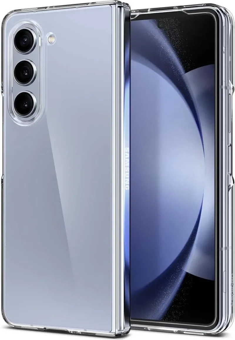 Air Skin Hoesje Geschikt voor Samsung Galaxy Z Fold 5 Back Cover van Spigen in Transparant – productfoto