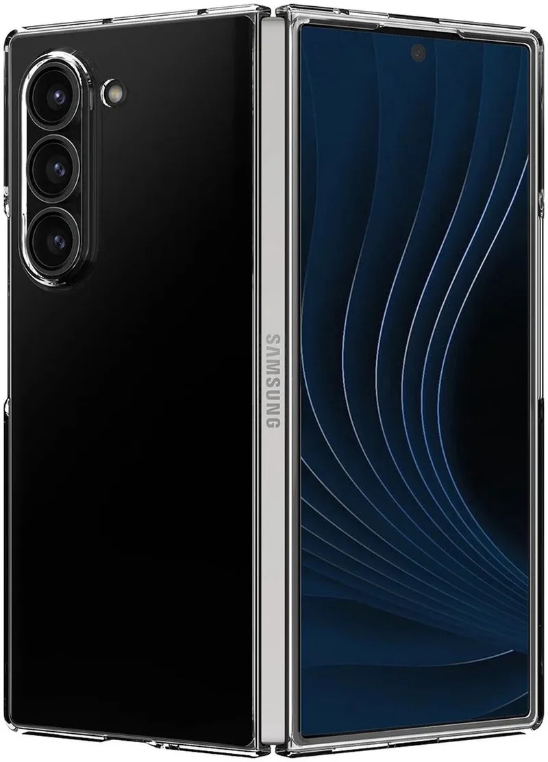 Air Skin Samsung Galaxy Z Fold 6 Hoesje Back Cover van Spigen in Transparant – productfoto
