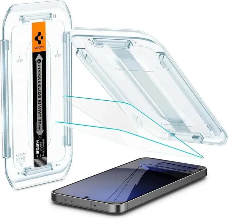 AlignMaster Geschikt voor Samsung Galaxy S24 FE - 9H Tempered Glass Screen Protector - Case Friendly - Gemakkelijke Installatie - 2-Pack van Spigen – productfoto