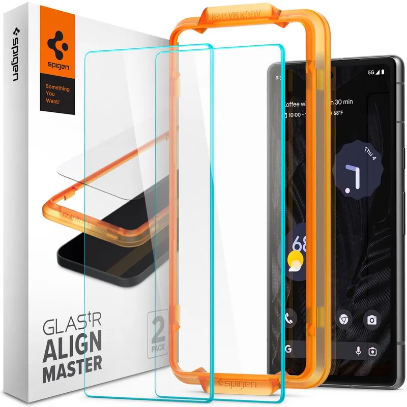 AlignMaster Google Pixel 7a Tempered Glass (2-Pack) by Spigen – product photo