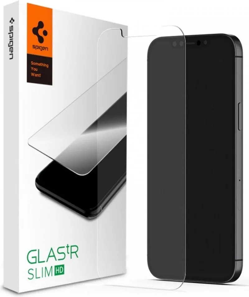 Apple iPhone 12 Mini Slim Tempered Glass Screen Protector by Spigen – product photo