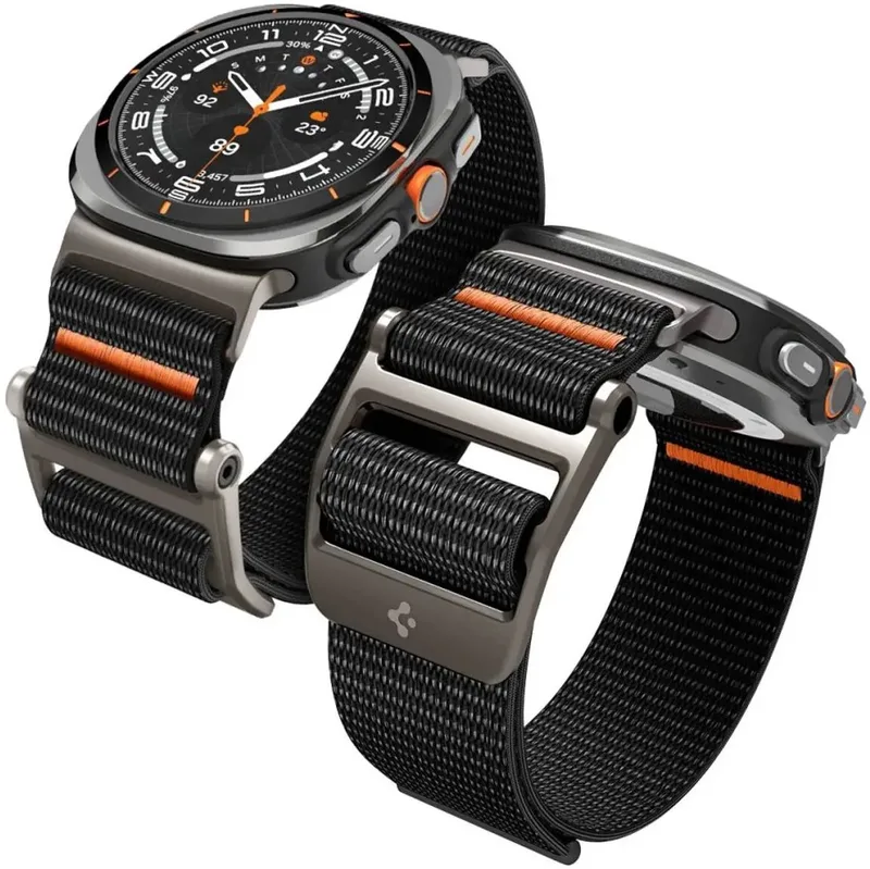 Bandje Geschikt voor Samsung Galaxy Watch Ultra 2 / 1 - DuraPro Flex van Spigen in Zwart – productfoto