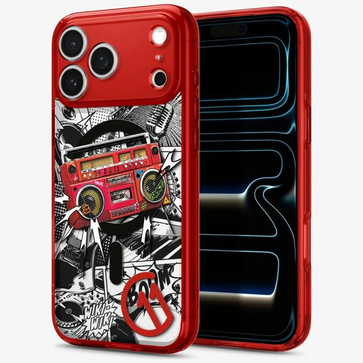 C11 Series Blast Edition MagFit Hoesje voor Apple iPhone 17 Pro Max fra Spigen i Rød – produktbillede