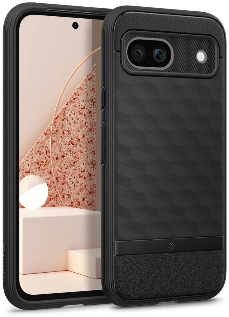 Caseology Parallax, Matzwart - Google Pixel 8A de Spigen en Transparent – photo produit