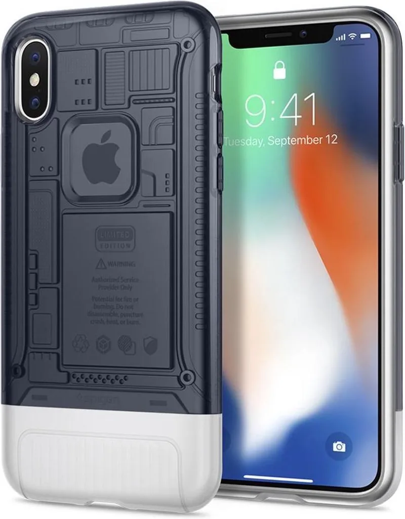 Classic C1 hoesje plastic hard case iPhone X by Spigen in Grey – product photo