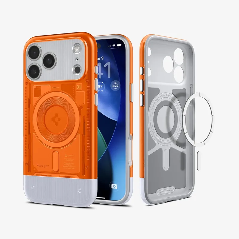 Classic C1 (MagFit) mobiele telefoon behuizingen 16 cm (6.3") Hoes fra Spigen i Grafiet – produktbillede