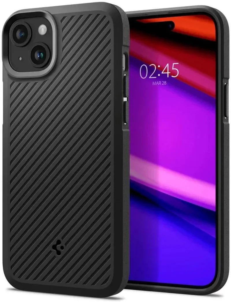 Core Armor Apple iPhone 15 Hoesje Back Cover by Spigen in Black – product photo