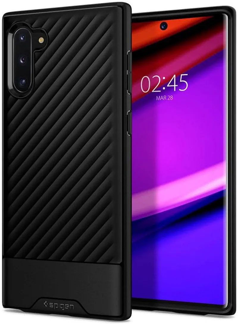 Core Armor Hoesje Samsung Galaxy Note 10 van Spigen in Zwart – productfoto