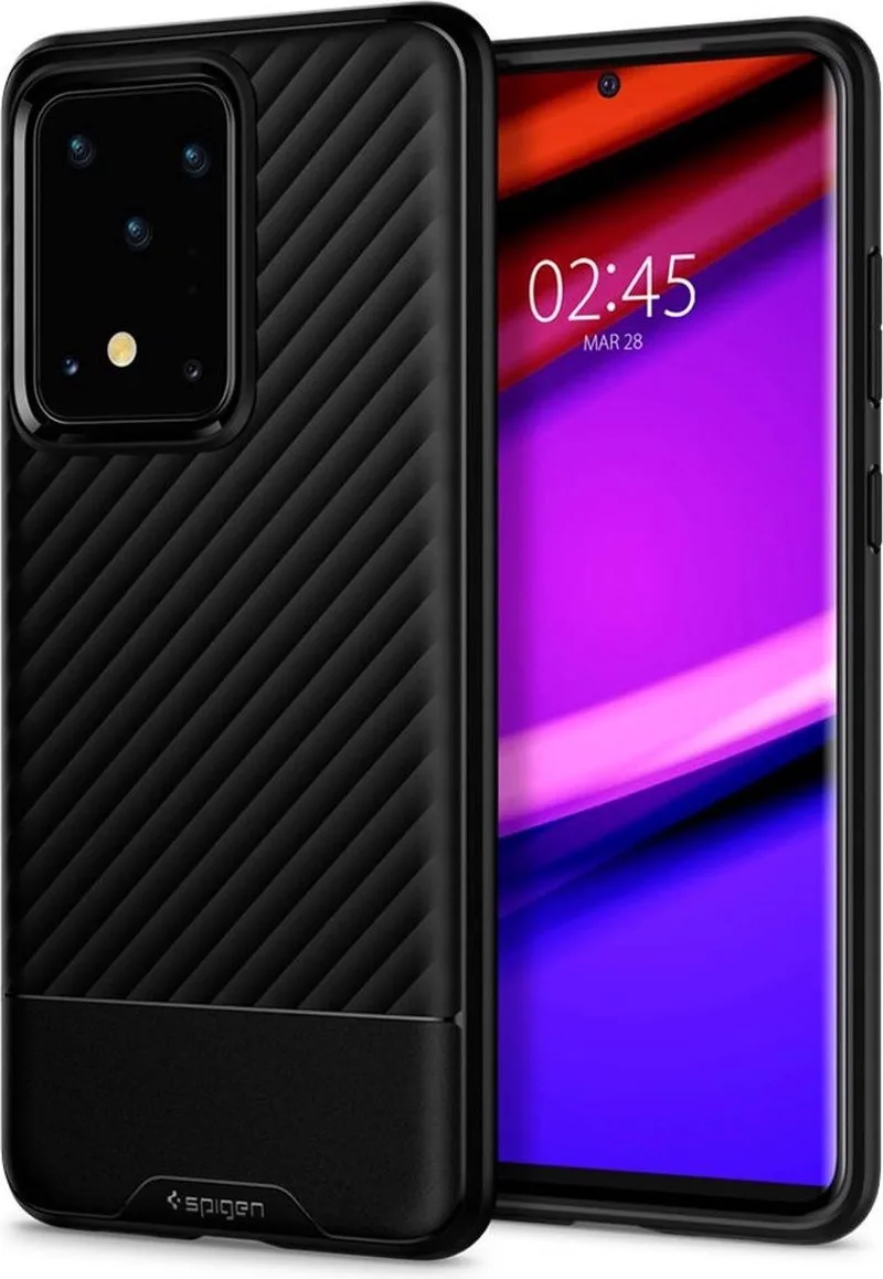 Core Armor Samsung Galaxy S20 Ultra Hoesje van Spigen in Zwart – productfoto