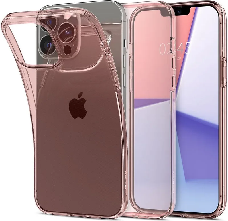 Crystal Flex Hoesje Geschikt voor Apple iPhone 13 Pro Max Transparant von Spigen in Rosa – Produktfoto
