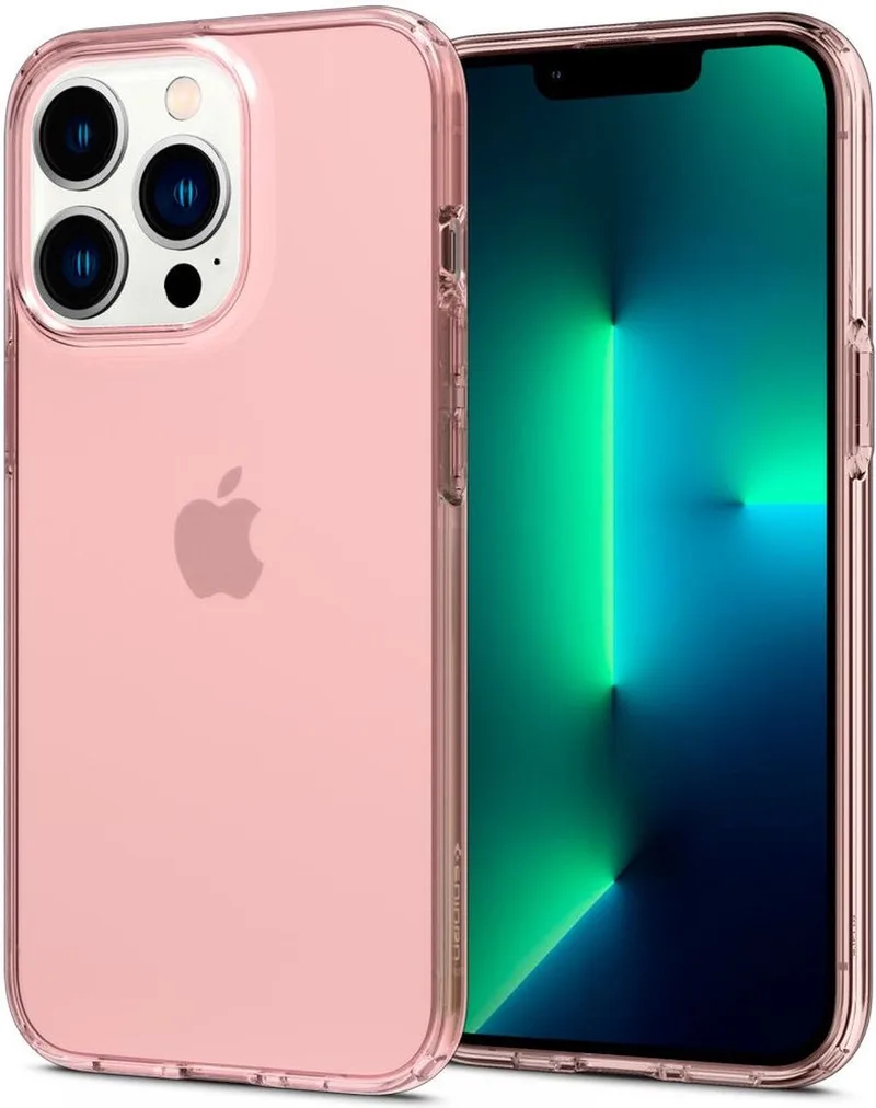 Crystal Flex Hoesje Geschikt voor Apple iPhone 13 Pro Transparant von Spigen in Rosa – Produktfoto