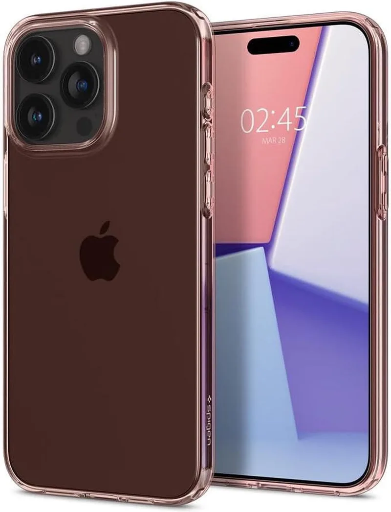 Crystal Flex | Hoesje Geschikt voor Apple iPhone 15 Pro Max | Back Cover TPU | Rose Crystal van Spigen in Roze – productfoto