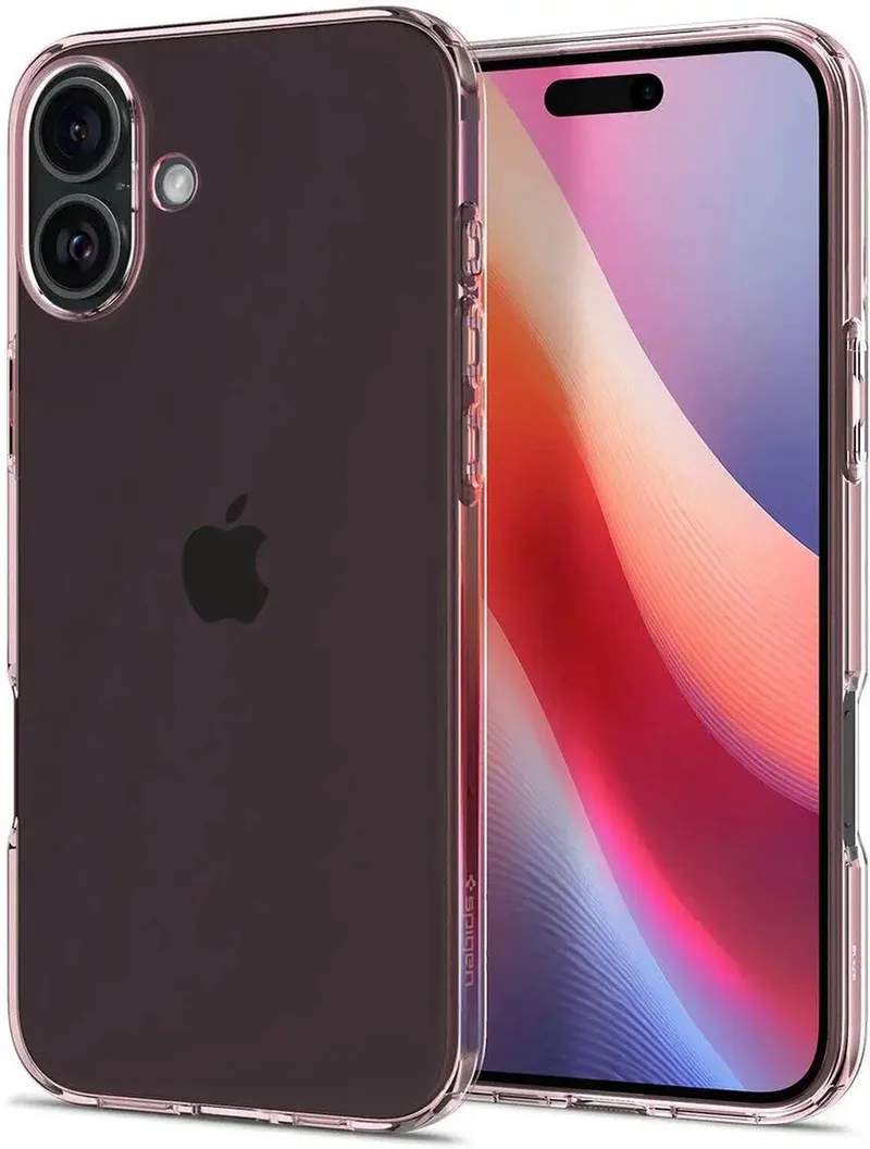 Crystal Flex | Hoesje Geschikt voor Apple iPhone 16 Plus | Back Cover TPU | Transparant by Spigen in Pink – product photo