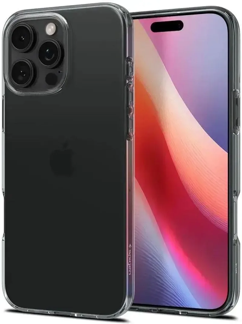 Crystal Flex | Hoesje Geschikt voor Apple iPhone 16 Pro | Back Cover TPU | Space Crystal van Spigen in Grijs – productfoto