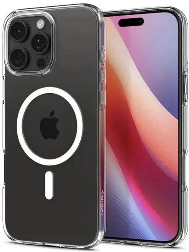 Crystal Flex MagFit | Hoesje Geschikt voor Apple iPhone 16 Pro | Back Cover Compatibel met MagSafe | TPU van Spigen in Transparant – productfoto
