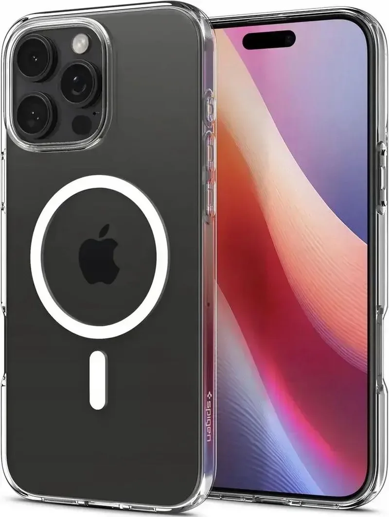 Crystal Flex MagFit | Hoesje Geschikt voor Apple iPhone 16 Pro Max | Compatibel met MagSafe | Back Cover TPU van Spigen in Transparant – productfoto