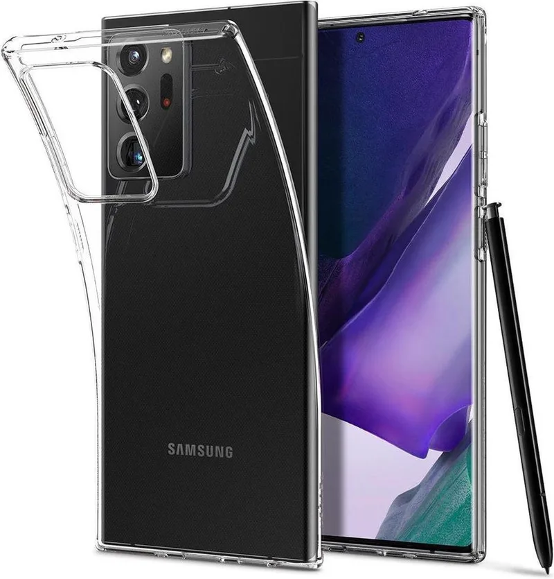 Crystal Hybrid Hoesje Geschikt voor Samsung Galaxy Note 20 Ultra van Spigen in Transparant – productfoto