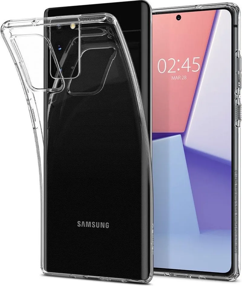 Crystal Hybrid Samsung Galaxy Note 20 Hoesje van Spigen in Transparant – productfoto
