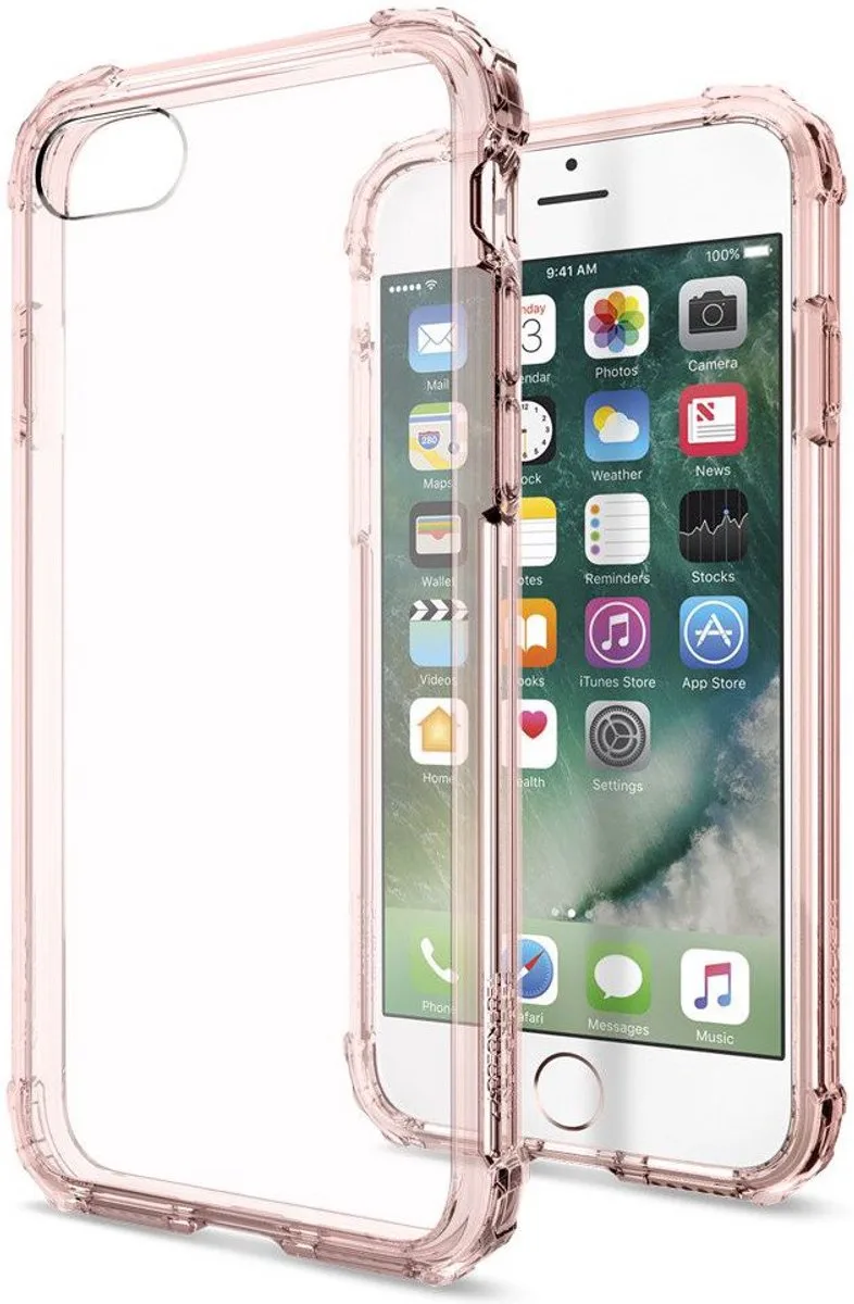 Crystal Shell Hoesje Apple iPhone 7 / 8 Rose Crystal by Spigen in Pink – product photo